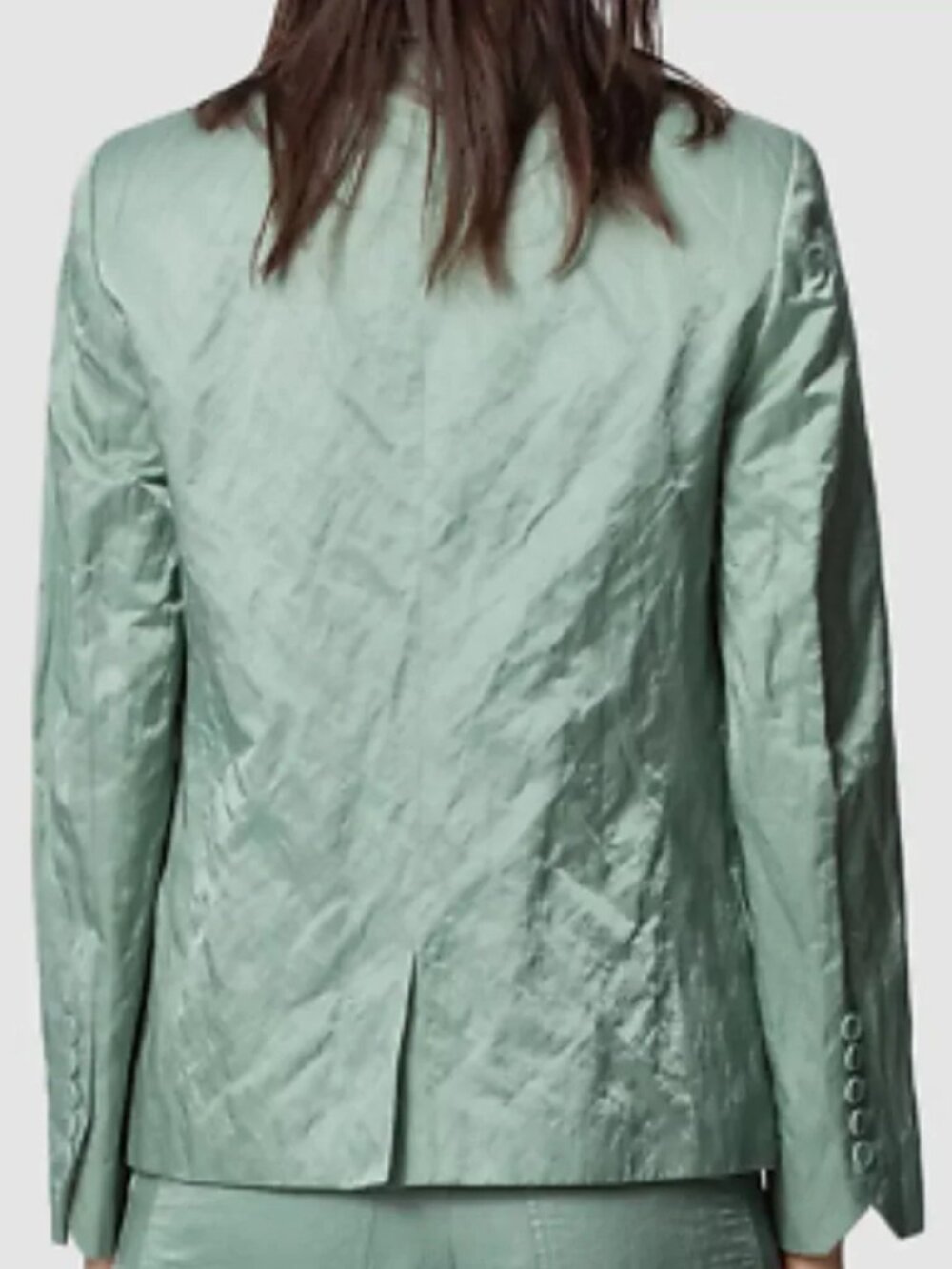 ZADIG & VOLTAIRE Victor Satin Blazer Amande US 2/34 NWOT - Picture 3 of 5